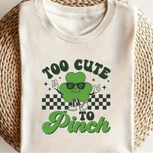 Kids' Cream and Green Graphic Tee